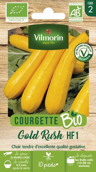 Potagères - Courgette Jaune Gold Rush HF1 - BIO - PACKAGING_RECTO